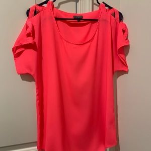 Express hot pink cutout  blouse
